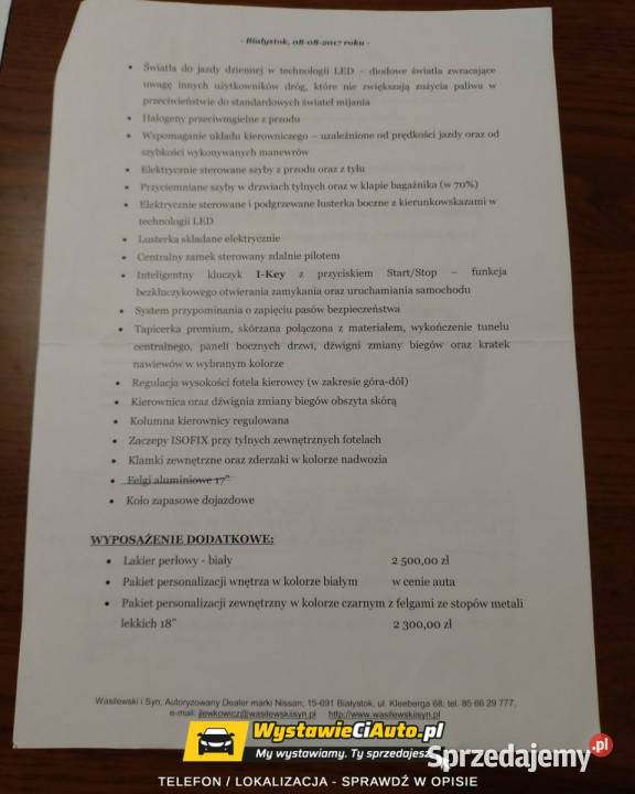 Nissan Juke Telefon 664337268 Białystok I Rok produkcji 2017 Włocławek