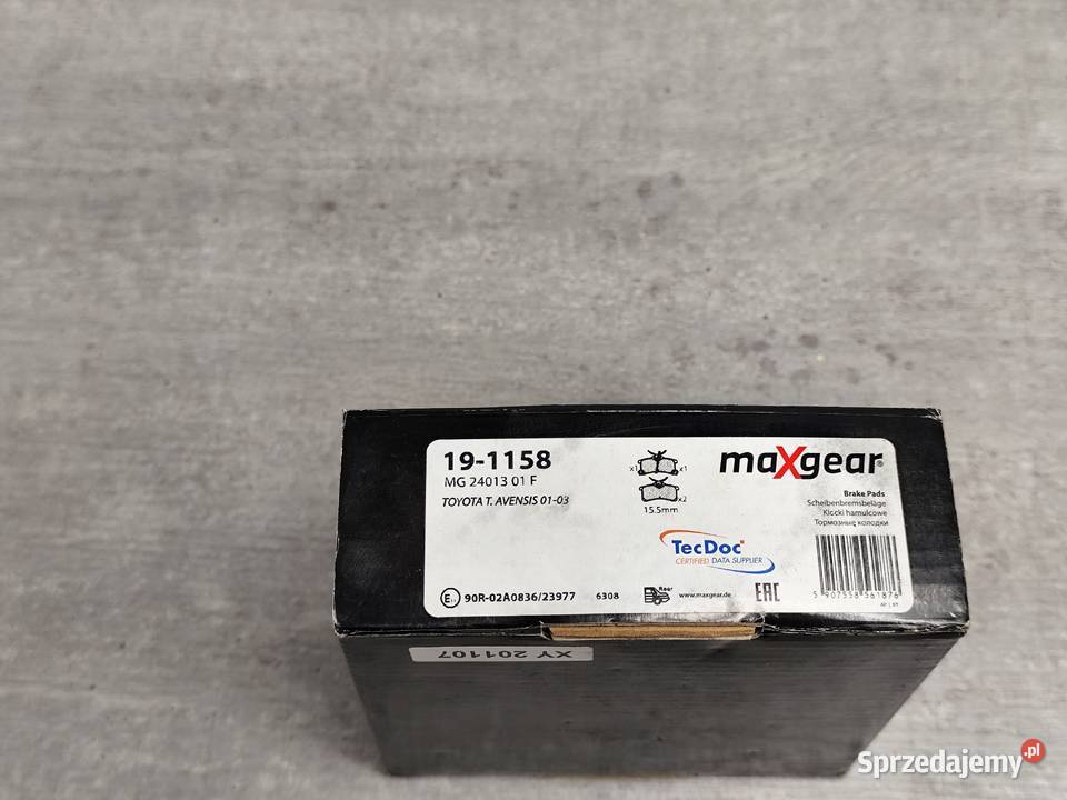 KLOCKI HAMULCOWE TYŁ MAXGEAR 191158 TOYOTA Kalinówka Kościelna
