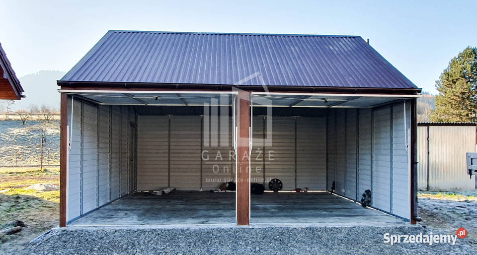 GARAŻ BLASZANY 6m x 6m dwuspad 2x Brama drzwi 458zł/m2 Lublin
