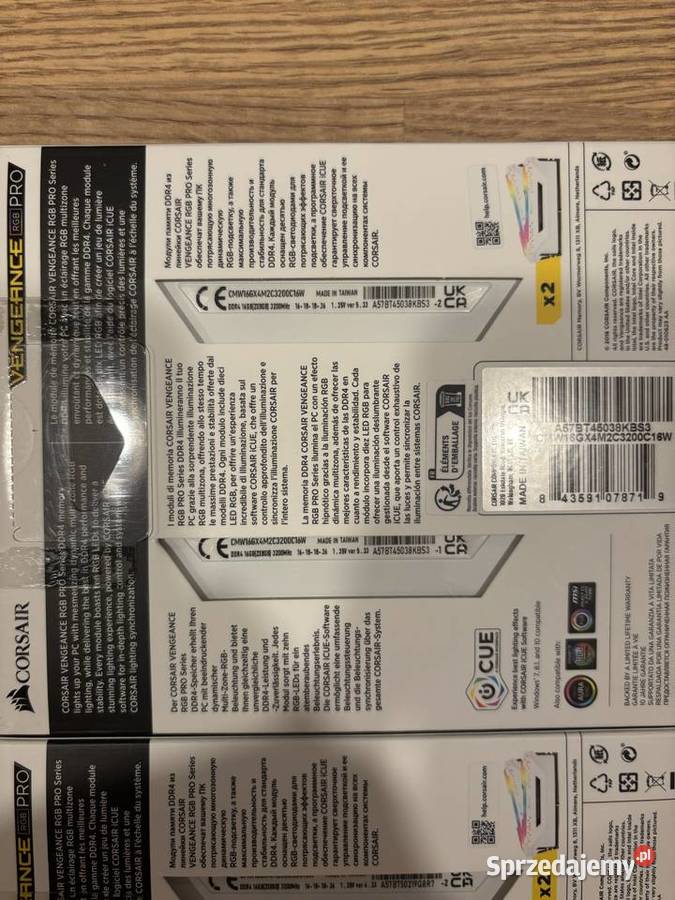 Pamięć RAM Corsair Vengeance RGB PRO DDR4 32GB Pamięci Sączów