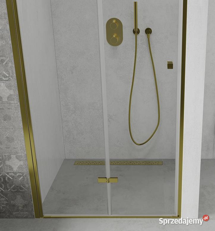 DRZWI PRYSZNICOWE SKŁADANE Złote Gold 70 do 120 podlaskie