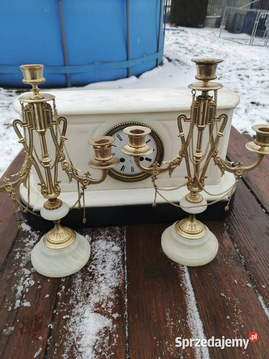 zegar kominkowy ze swiecznikami świętokrzyskie Fałków