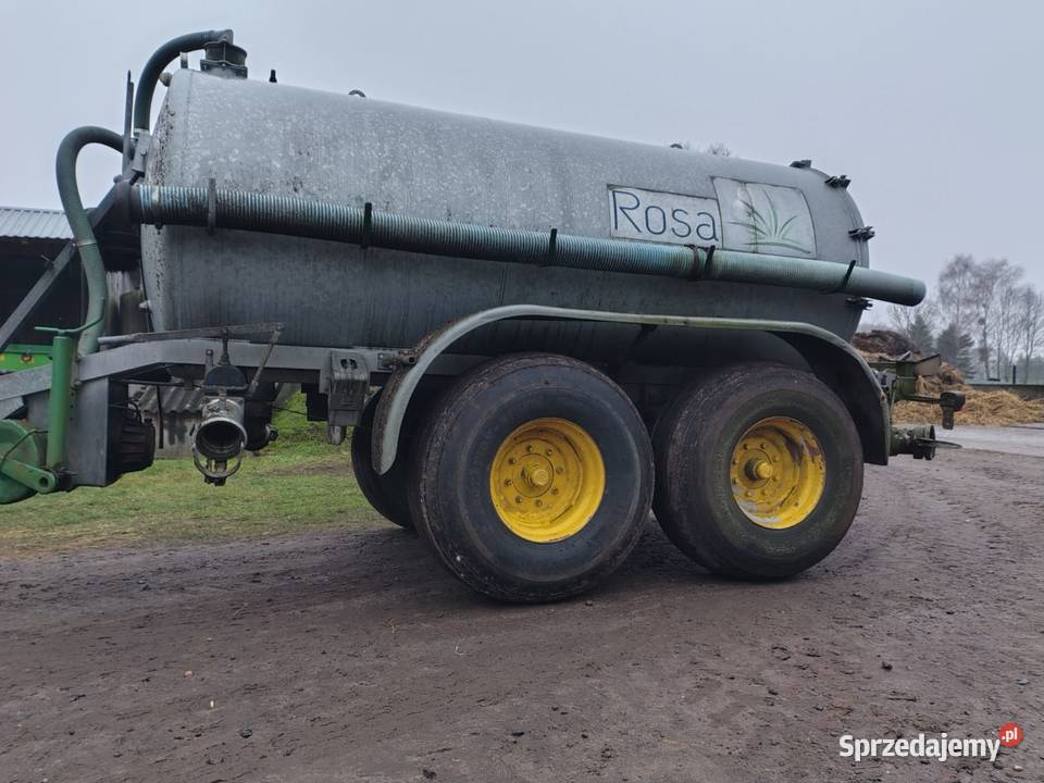 Beczkowóz wóz asenizacyjny 8000l oś skrętna nieuszkodzony Pozostałe Rozogi