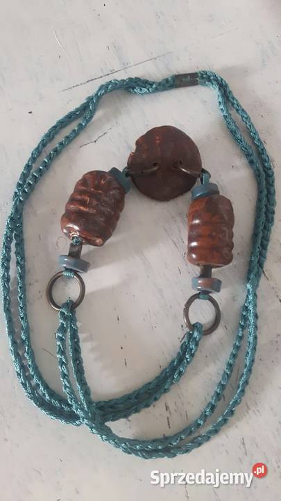 Naszyjnik ceramiczny ręcznie wykonany Otwock