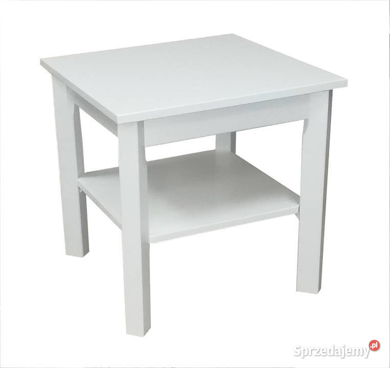 STÓŁ Ława BIAŁA KWADRAT 90 90 PÓŁKA KOLORY Tołkiny
