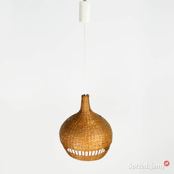 Lampa sufitowa z wiklinowym kloszem Dania lata Oświetlenie Warszawa