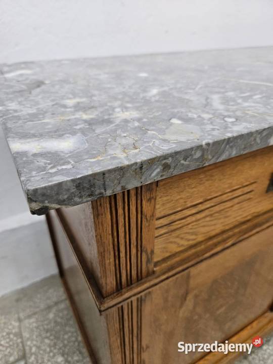 Stara dębowa komoda z marmurem Nowy Sącz sprzedam
