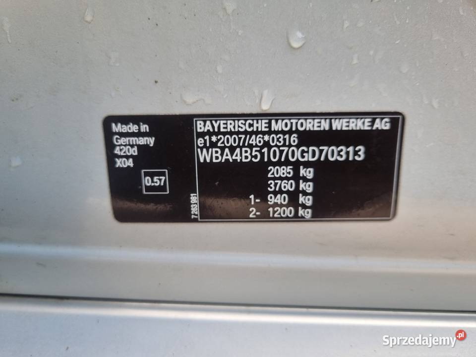 BMW 4 f36 20d 220 2014r 145 przebiegu Ryki