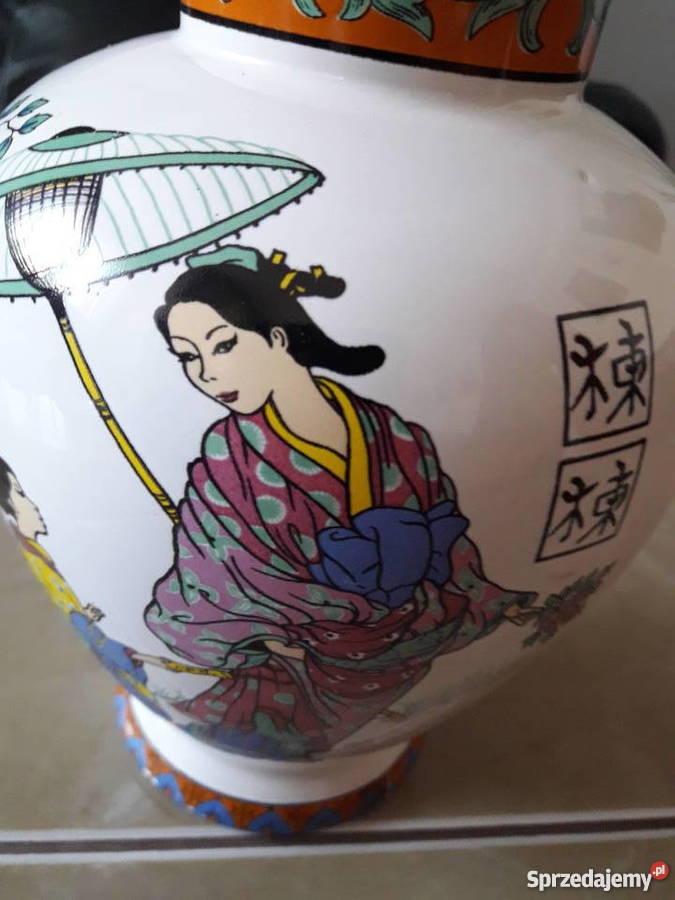 Stary sygnowany wazon Chiny Janów Lubelski