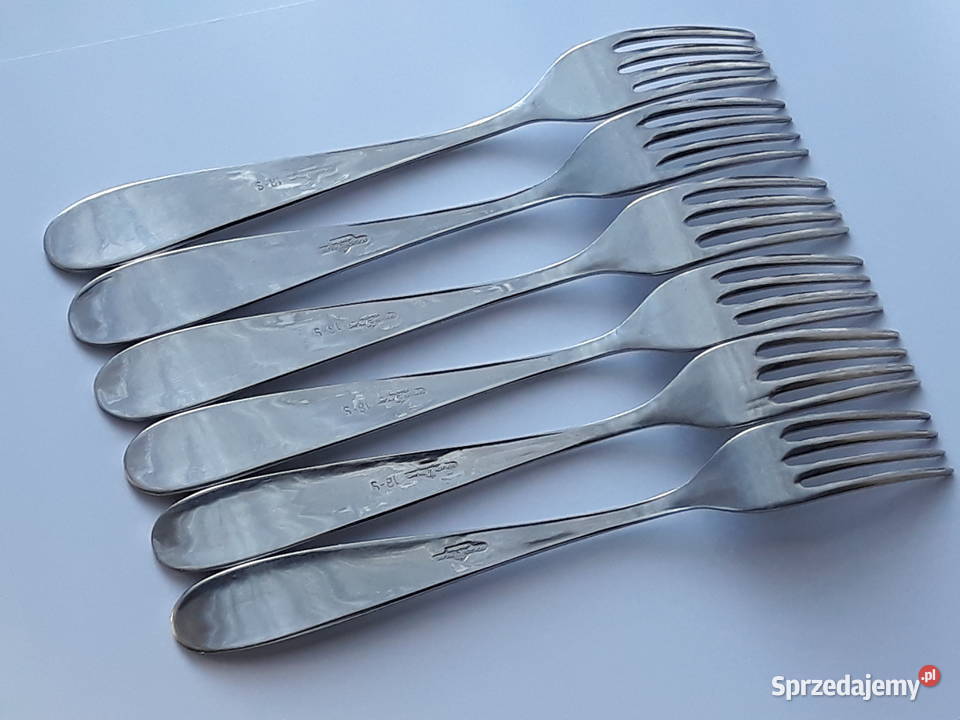 Widelce obiadowe 4 KŁOS Gerlach sztućce PRL Sztućce Dąbrowa Górnicza sprzedam