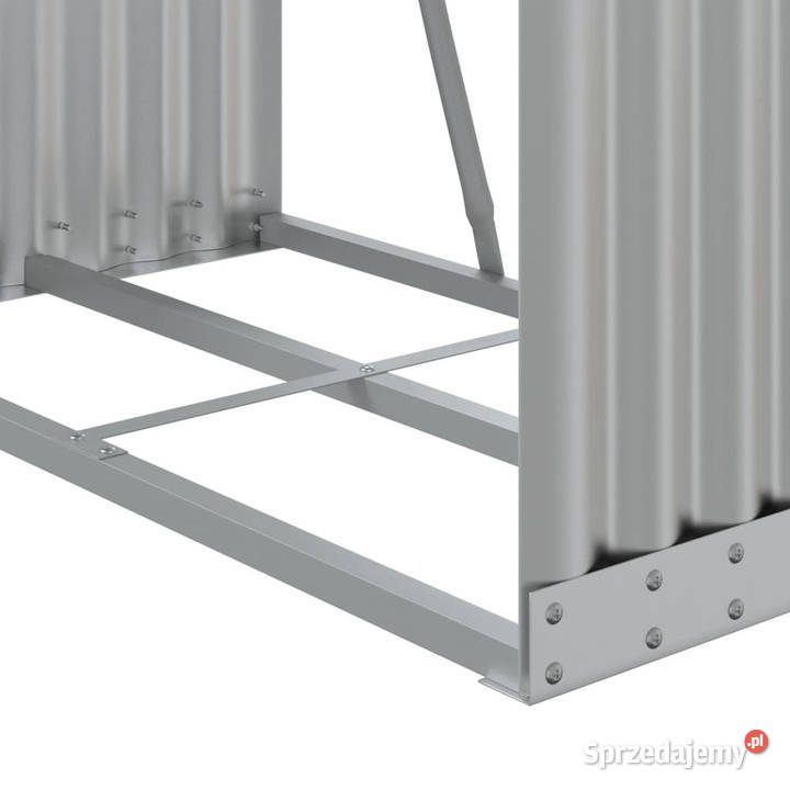 Stojak na drewno srebrny 80x45x120 stal Warszawa