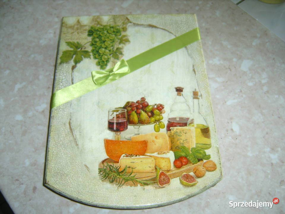 Etui z 3 nożami kuchennymi ozdobione decoupage łódzkie Skierniewice