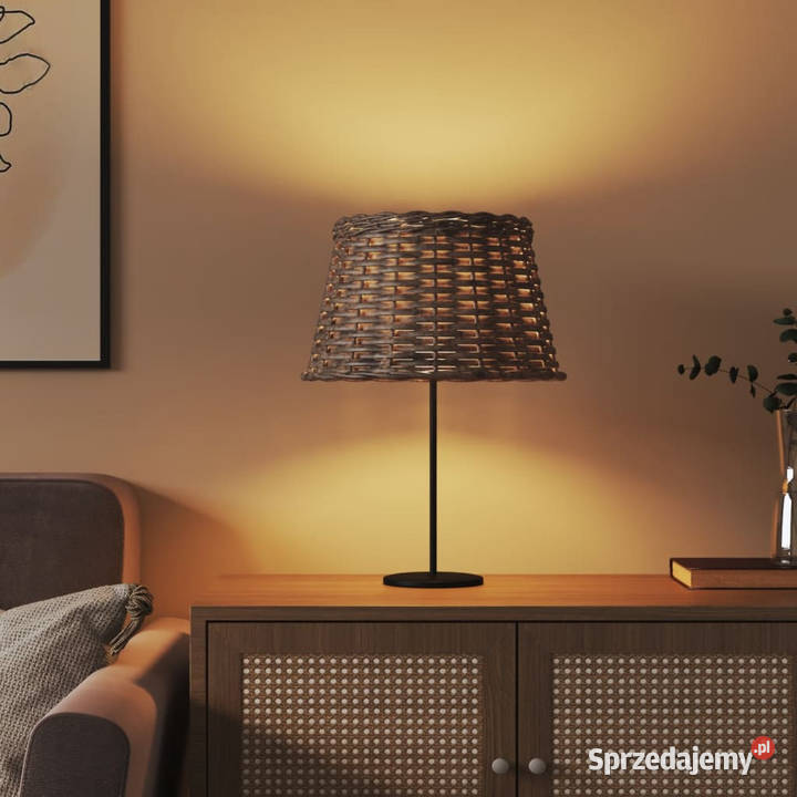 Klosz do lampy brązowy 38x23 wiklina WM364392 Warszawa
