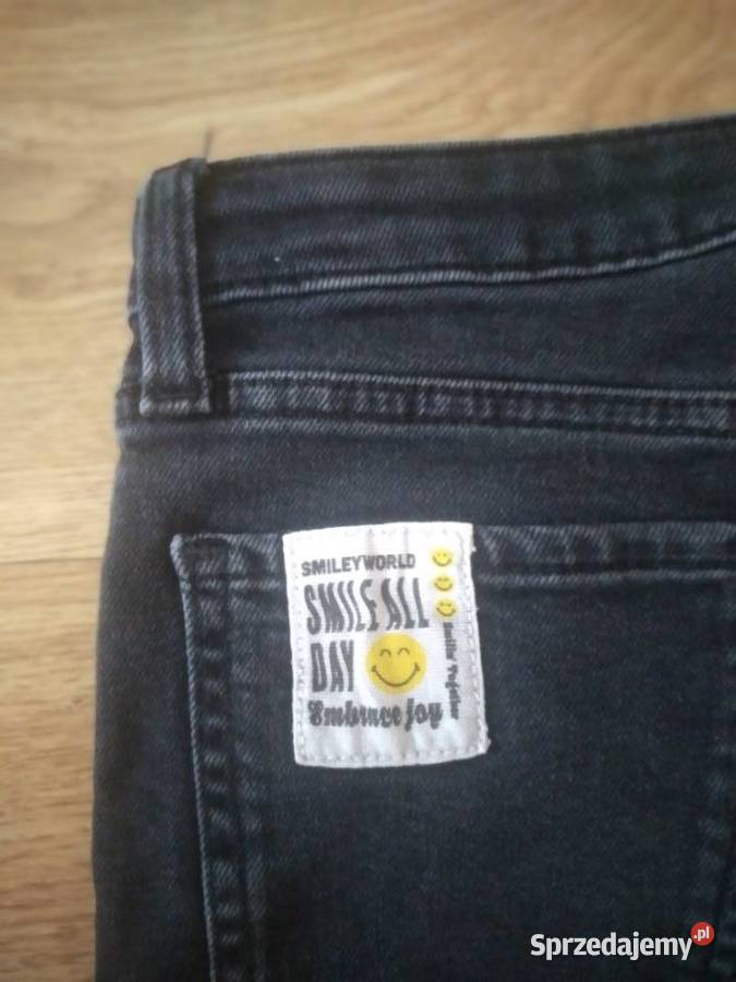 Jeansy Spodnie dziewczęce rozmiar 134 czarne wielkopolskie Gostyń sprzedam