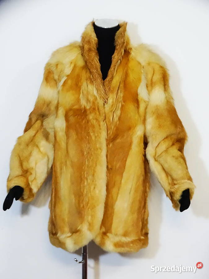 Futro naturalne złocistobrązowe krótszy fason brązowy/beżowy Biłgoraj sprzedam