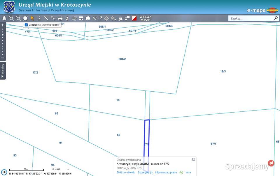 Działka rekreacji KrotoszynOsusz na łonie natury Krotoszyn sprzedam