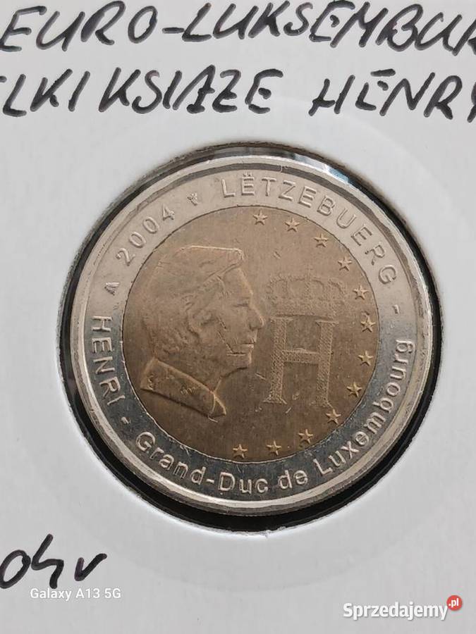 2 Euro Luksemburg 2004 r Pierwsza moneta Numizmatyka Konin sprzedam