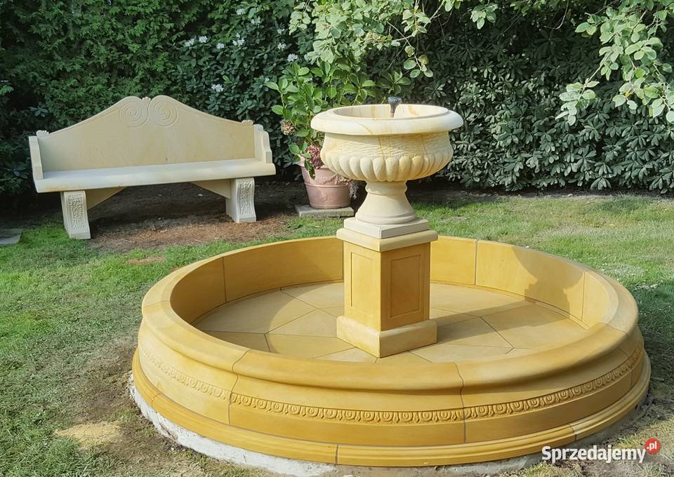 Stylowa fontanna ogrodowa razem z dnem Kamienna Góra