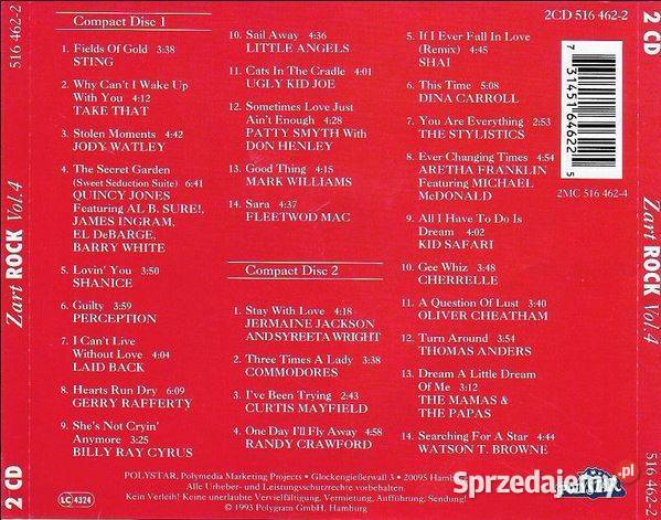 Zart Rock Vol4 Składanka RockSoulFunk 2CD 1993