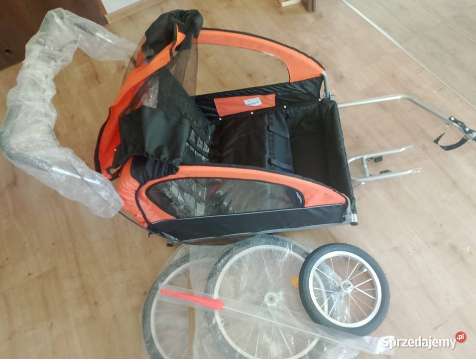 Przyczepka rowerowa 2 osobowa dzieci Brzeziny