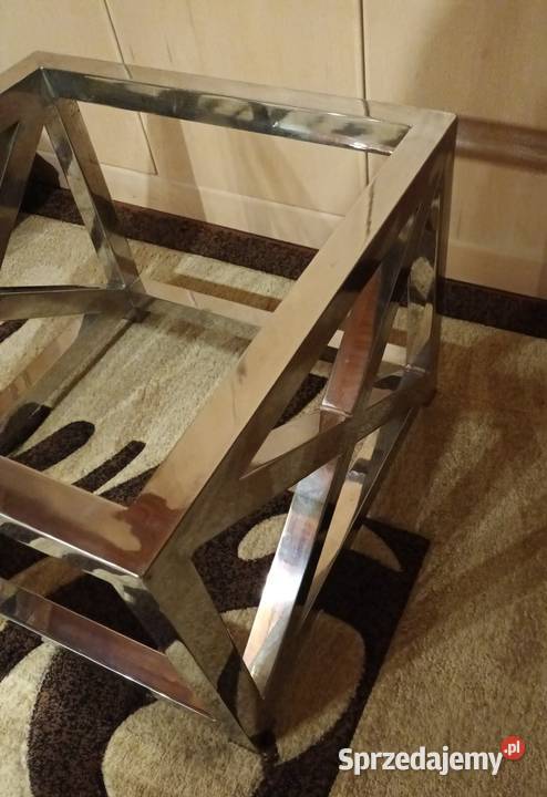 Elegancki stelaż pod stolik kawowy glamour stal 60cm Biskupiec