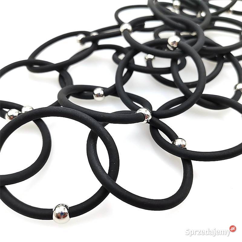 naszyjnik skórzany skóra koła gotyk punkt kółka Naszyjniki Warszawa