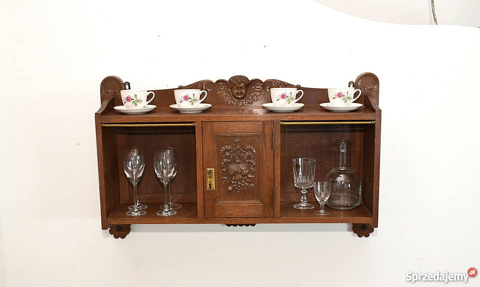 Stara dębowa półka szafka wisząca wysyłam Świdnica