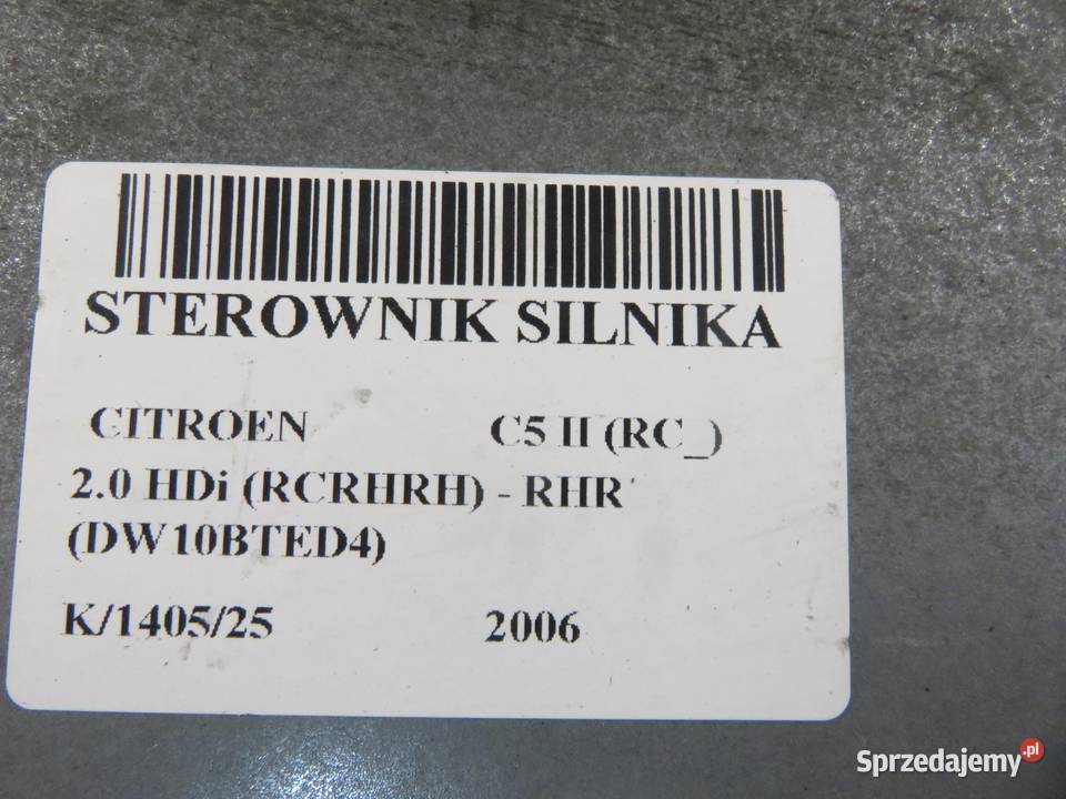 STEROWNIK CITROEN C5 II 20 HDi 5WS40258IT Układ elektryczny, zapłon