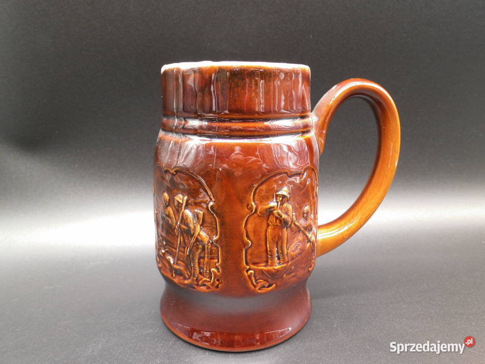 Ceramiczny kufel Kolekcjonerski Brązowy z Raszków