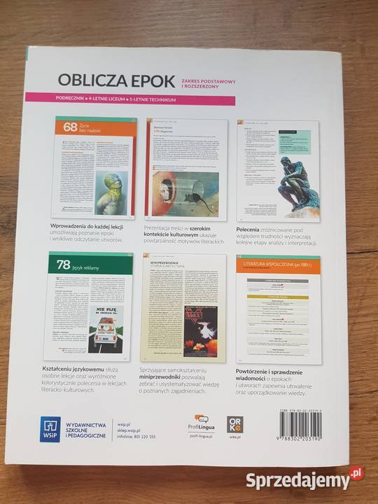 Język polski Oblicza epok 4 liceum i technikum tradycyjny podręcznik Golina