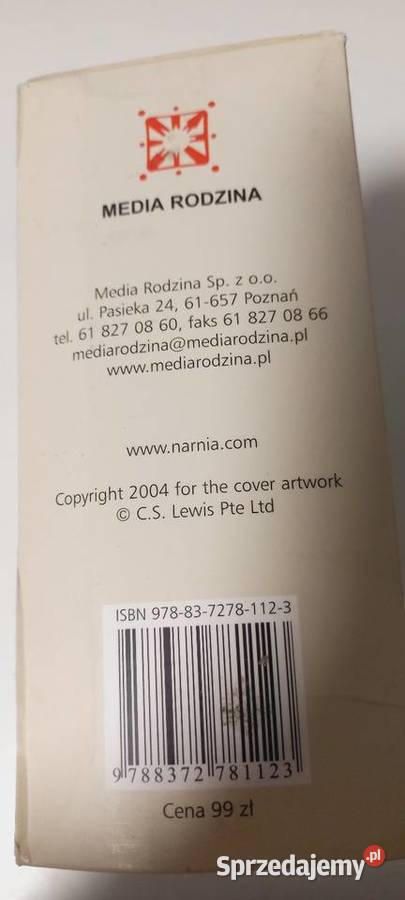Książka 2 tomy Opowieści z Narnii Gdańsk