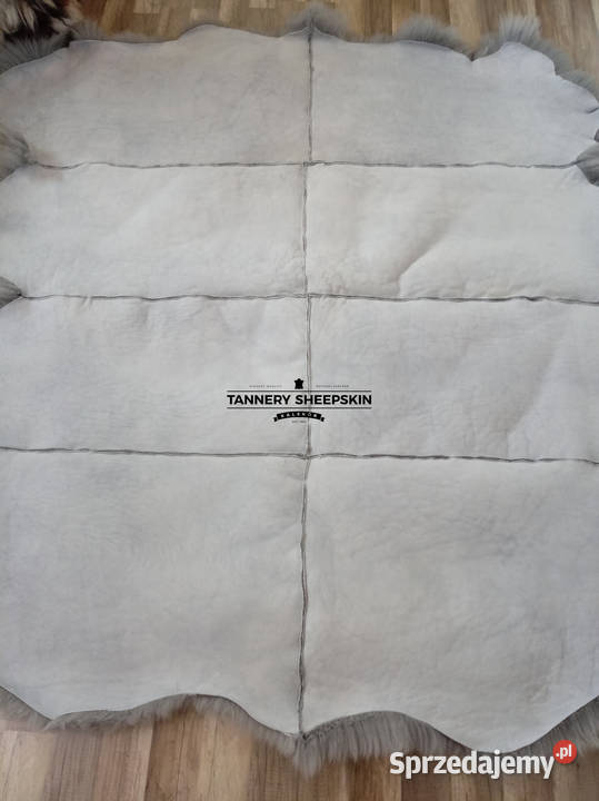 Dywan Skóra Owcza Naturalna Szara XXL Skóry małopolskie Szaflary
