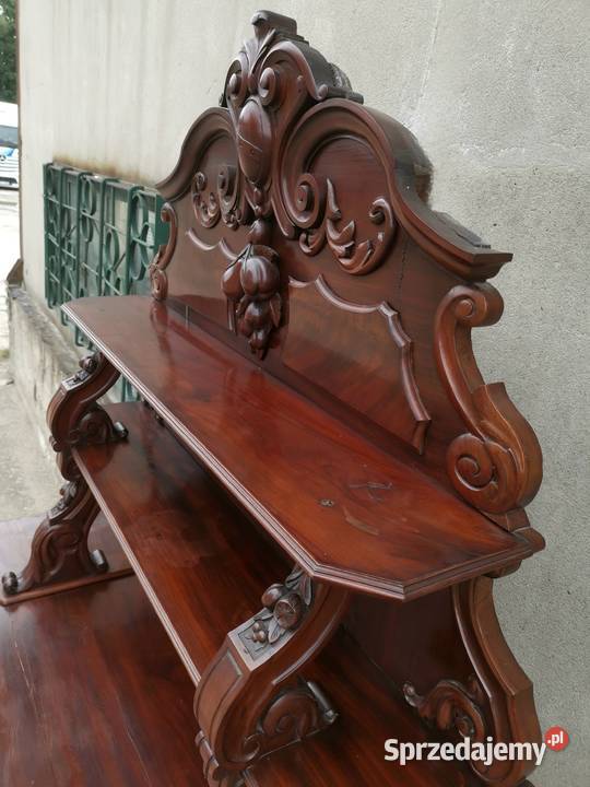 Mahoniowa komoda z nadstawką pomocnik antyk Wałbrzych