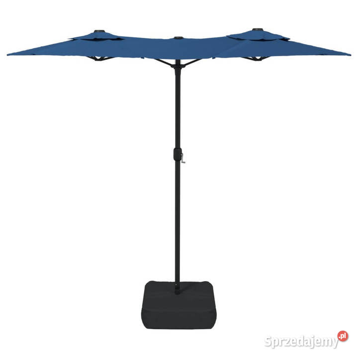 Podwójny parasol ogrodowy z LED niebieski Warszawa sprzedam
