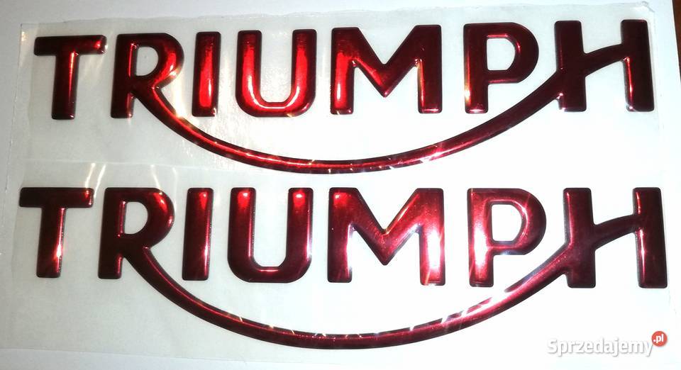Logo TRIUMPH Emblemat Triumph Czarny Srebrny Części i akcesoria motocyklowe