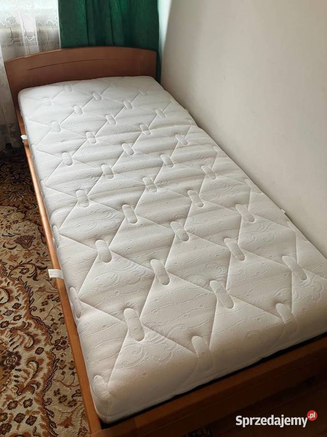 Solidne lite drewniane bukowe łóżko 90x200