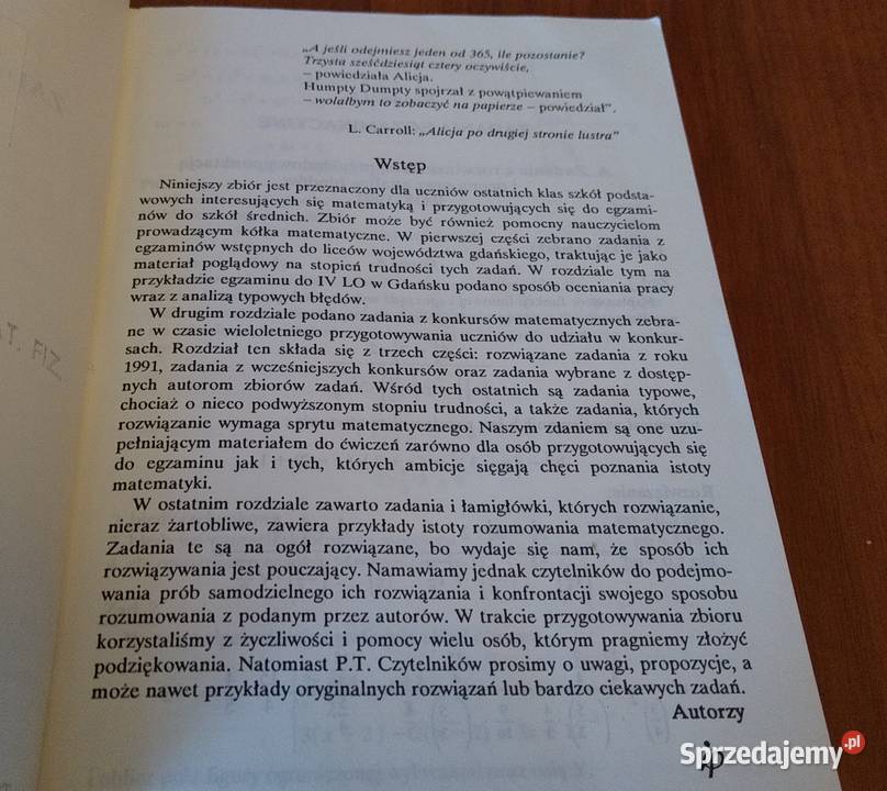 Zadania z matematyki prymusów Irena Murawska Podręczniki pomorskie Gdańsk