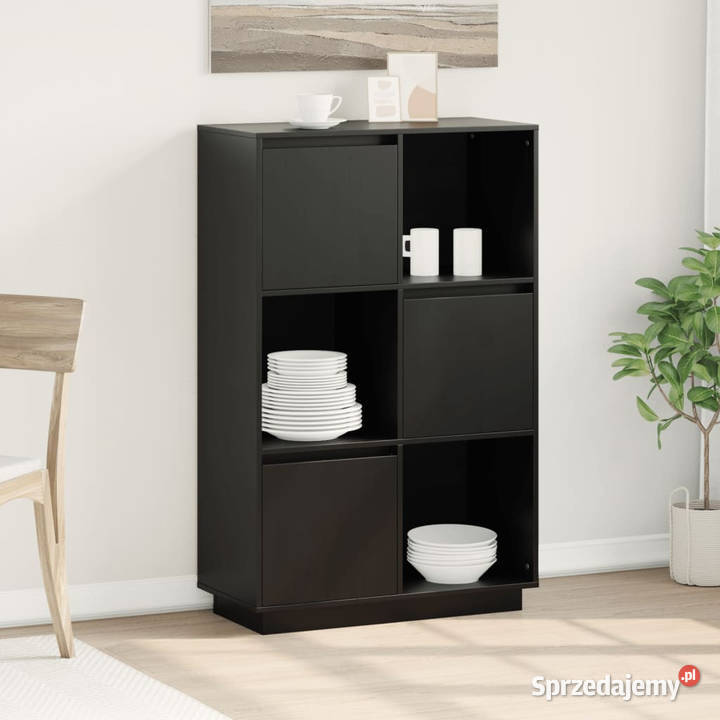 Szafka czarna 74x35x117 lite drewno sosnowe Pozostałe mazowieckie