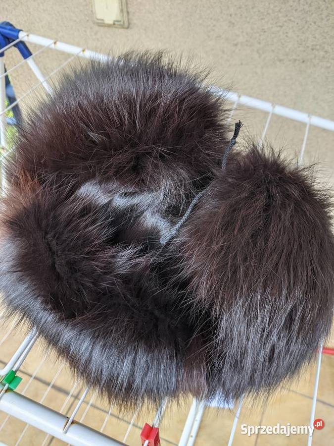 czapka futrzana futro naturalne lis piżmak TANIO Uniseks mazowieckie Warszawa