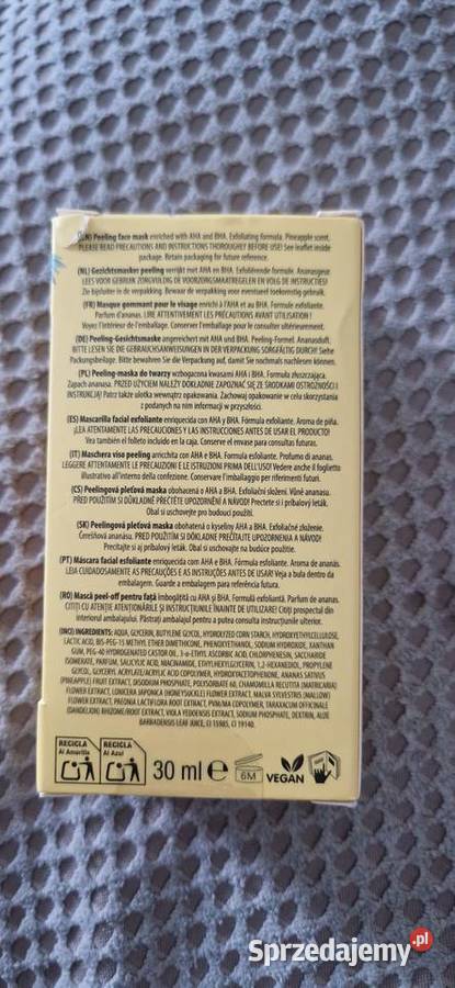 Peeling maska do twarzy z kwasami AHA BHA 30ml Kraków