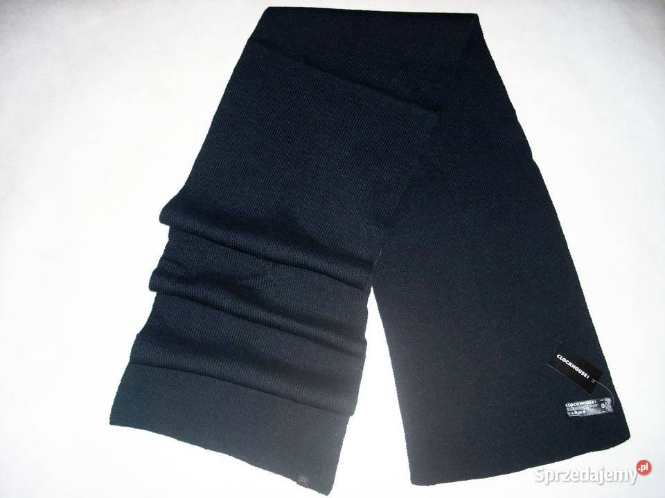 Czarny Granatowy Szalik CA dzianinowy Męski Moda i Styl Nowy Sącz