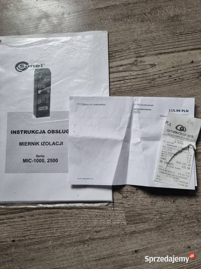 Miernik rezystencji izolacji SONEL MIC1000 nowy Solnica
