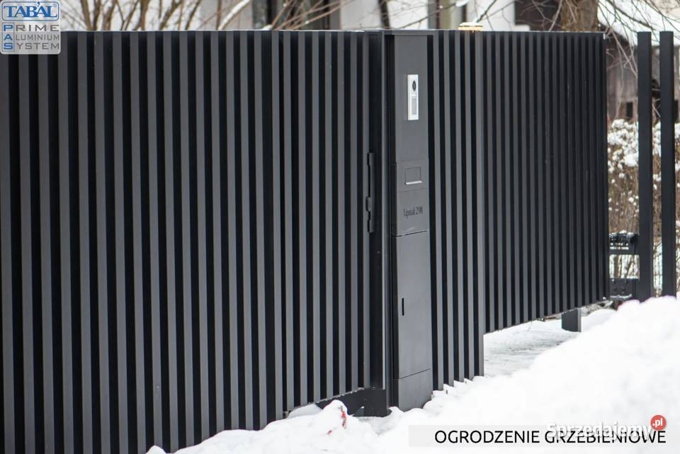 Ogrodzenie aluminiowe GRZEBIENIOWE pionowe Lublin
