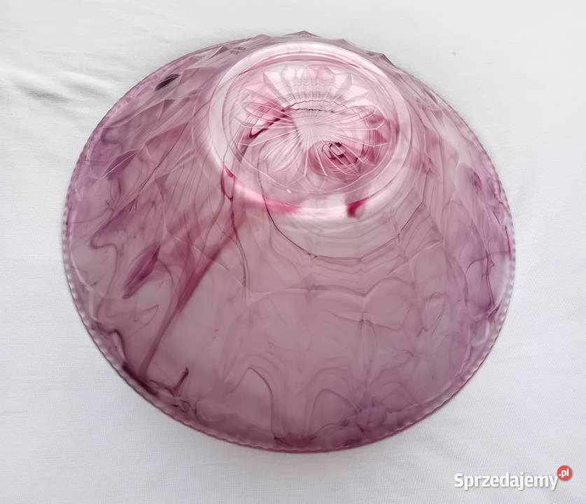 Miska art deco szkło prasowane Cloud Glass I Koźminek