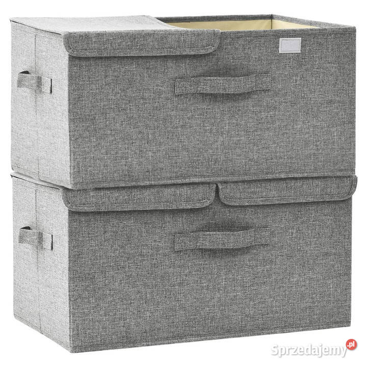 Pojemniki 2 tkanina 50x30x25 szare WM332915 Pozostałe mazowieckie
