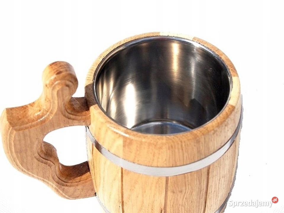 KUFEL drewniany DĘBOWY jasny NIERDZEWNY WKŁAD Śleszowice