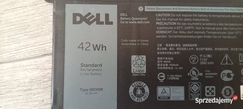 Baterie do laptopów Dell Lenovo i Acer Inowrocław