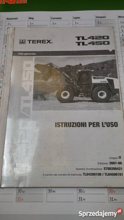 Instrukcja TEREX TL420 TL450 wielkopolskie Szamotuły sprzedam