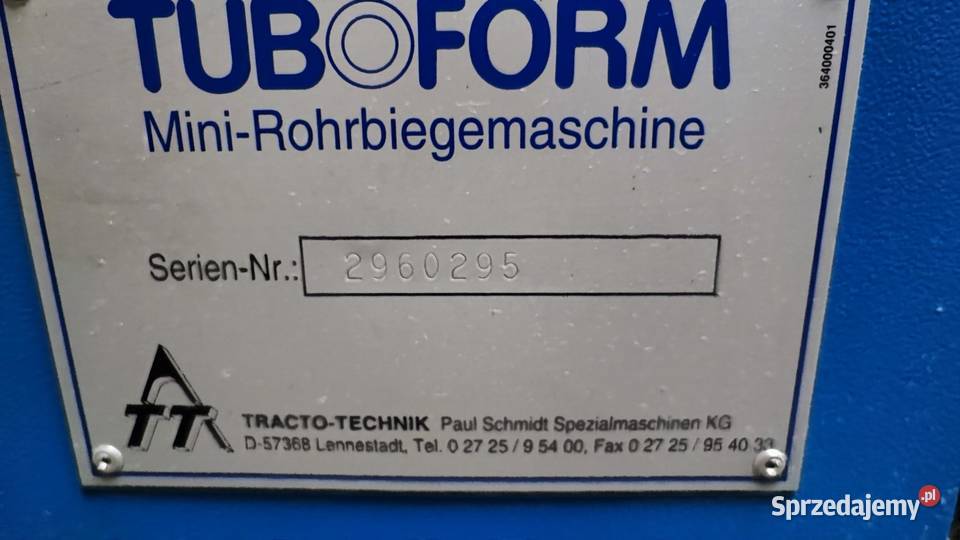 Giętarka do rur Tracto Technik Tuboform 16 Sucha Beskidzka