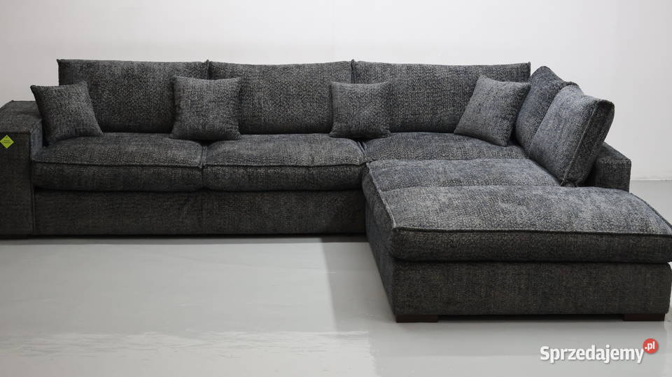 TDi NOWOCZESNY NAROŻNIK KANAPA ciemna tkanina Poznań